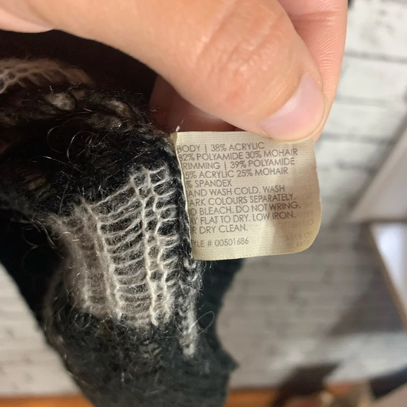 Club Monaco Women’s Mohair Blend Zebra Print Pullover  Sweater Medium David Rose - Picture 4 of 14